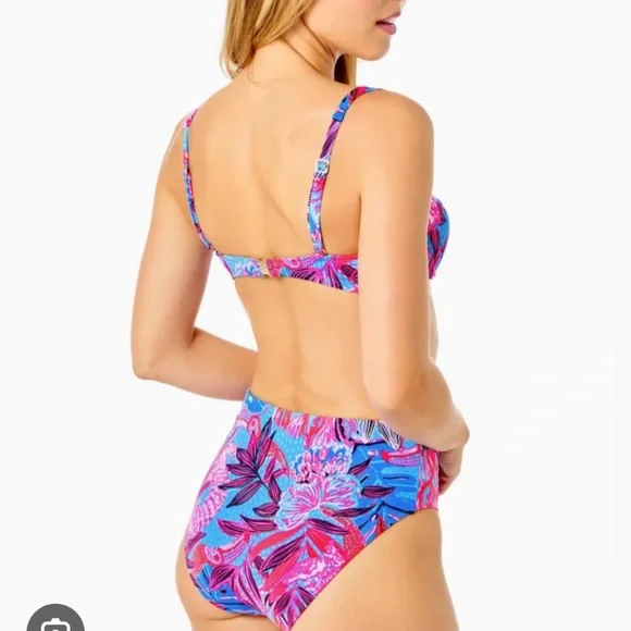 NWOT ruby red wild times Lilly Pulitzer two piece swim suit - Picture 2 of 9